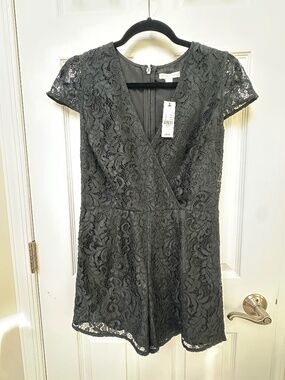 Black lace romper